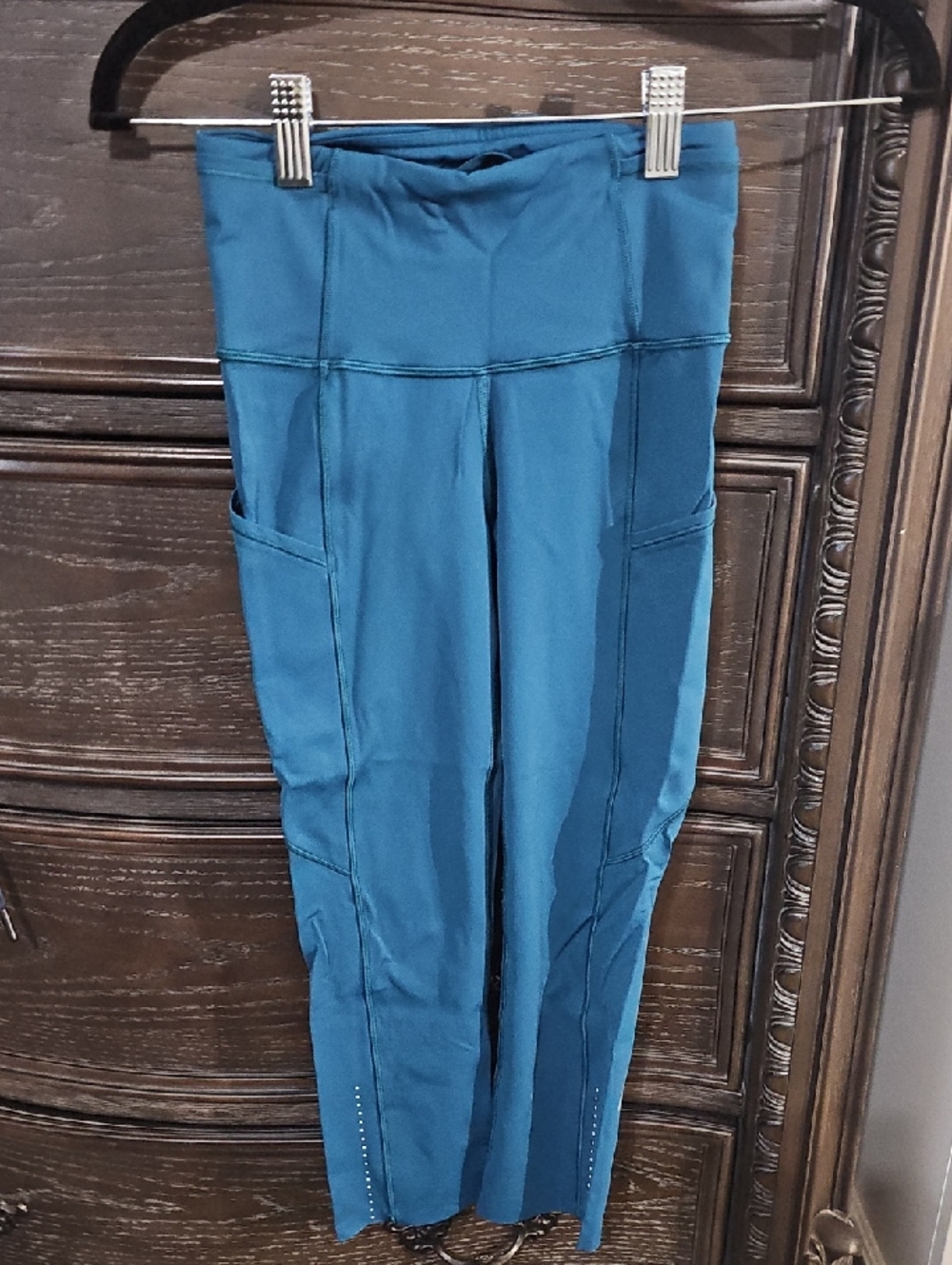 lululemon Fast and Free Crop Dark Uniform Blue‎